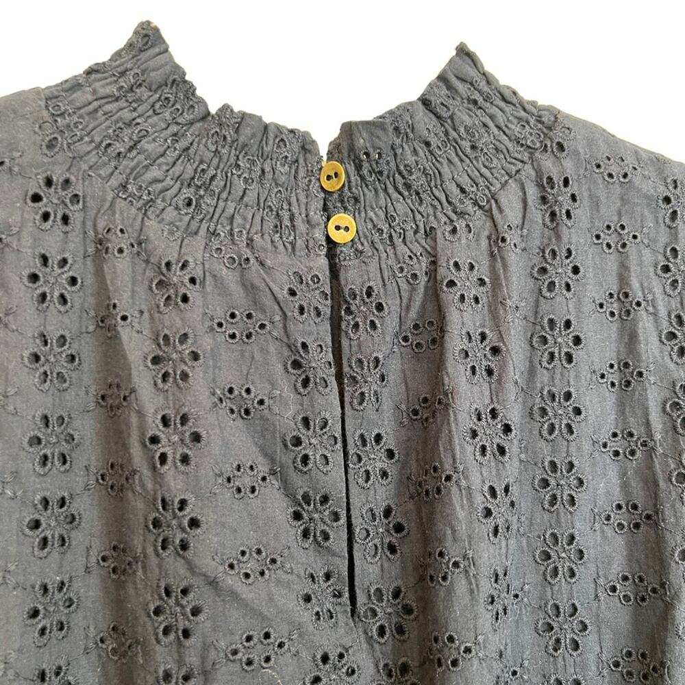 LOST + WANDER Sunday Funday Eyelet Detail Long Sleeve Cotton Minidress M NWT - Picture 9 of 14